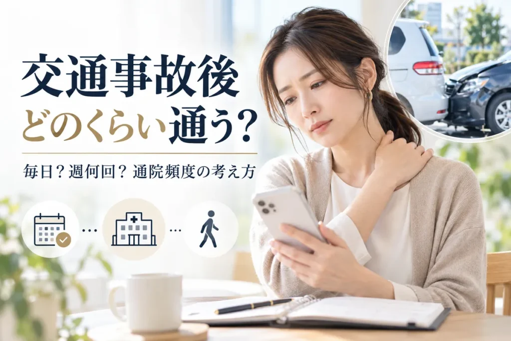 【鹿児島市】交通事故後、整骨院にはどのくらい通う？毎日？週何回？通院頻度の考え方